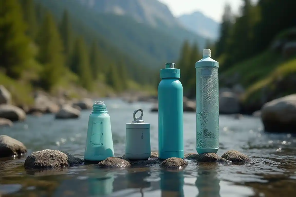 Personal water filters for hiking and camping including portable straw-style and squeeze water filtration systems